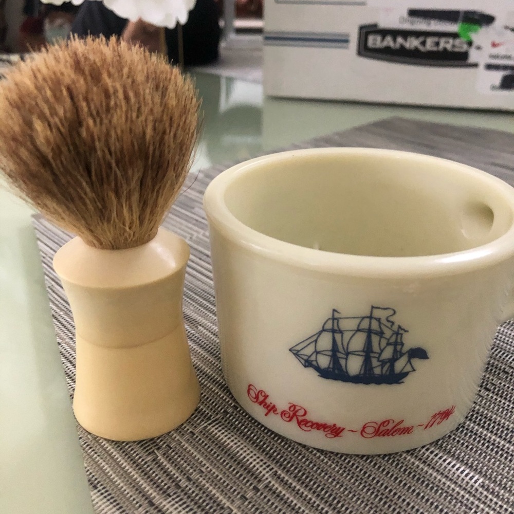 Vintage Shaving Mug and Shaving Brush